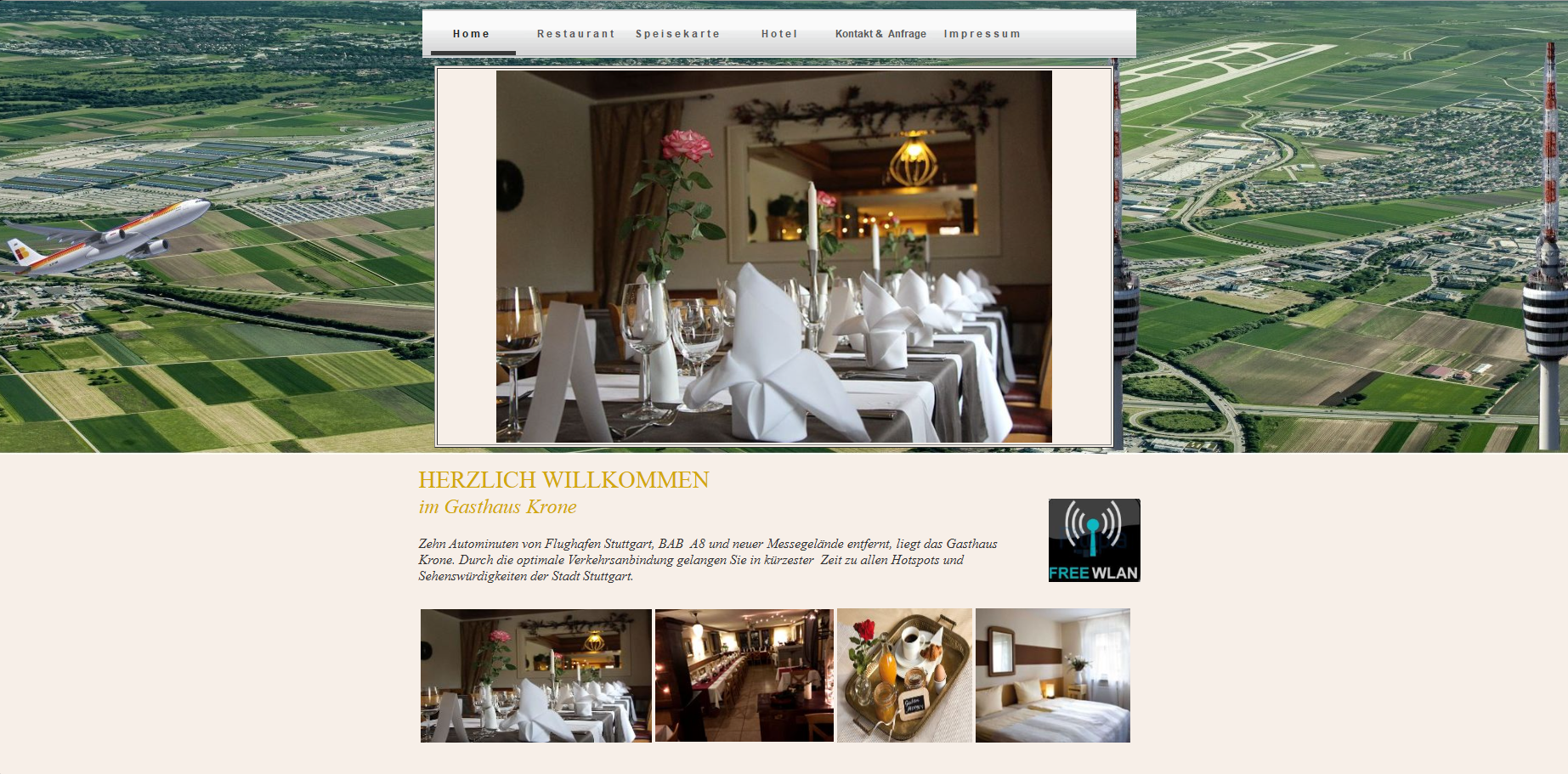 Alte Website Gasthaus Krone - Startseite